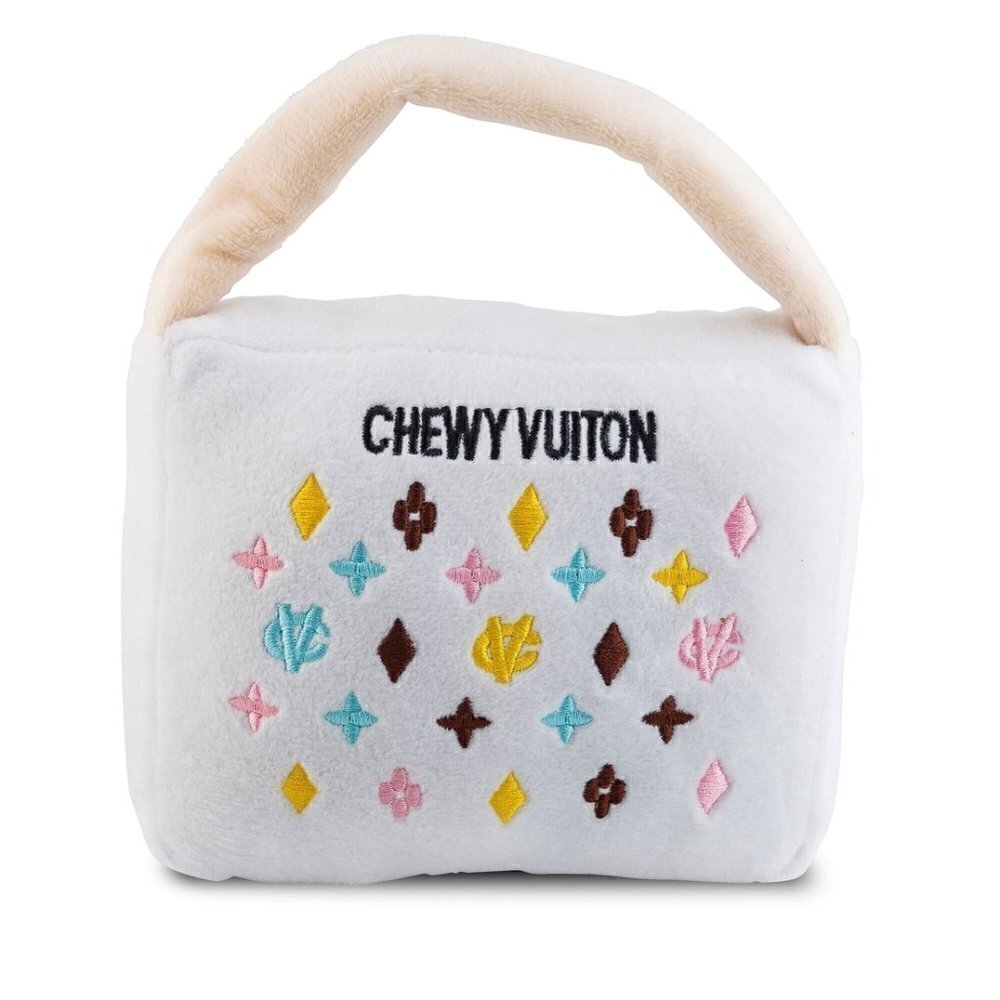 1 LEFT!! CHEWY VUITON WHITE PURSE LARGE DOG TOY
